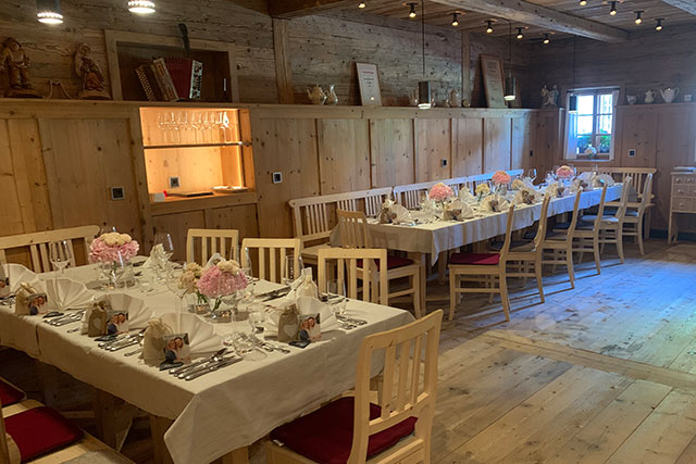 Hochzeit im Gannerhof - Hochzeitssaal.